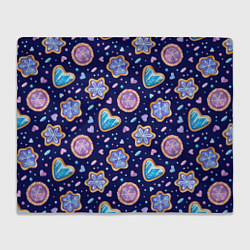 Плед флисовый Новогоднее печение, цвет: 3D-велсофт