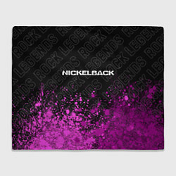 Плед флисовый Nickelback rock legends: символ сверху, цвет: 3D-велсофт