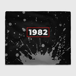 Плед флисовый 1982 - в красной рамке на темном, цвет: 3D-велсофт
