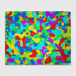 Плед флисовый Форма маляра - кляксы, цвет: 3D-велсофт