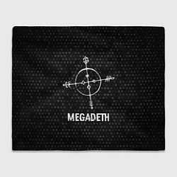 Плед флисовый Megadeth glitch на темном фоне, цвет: 3D-велсофт