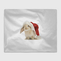 Плед флисовый Новогодний кролик - 2023, цвет: 3D-велсофт