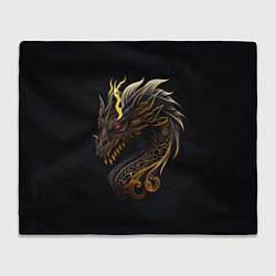 Плед флисовый Китайский дракон - ирезуми, цвет: 3D-велсофт