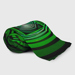 Плед флисовый Зелёный туннель - оптическая иллюзия, цвет: 3D-велсофт — фото 2