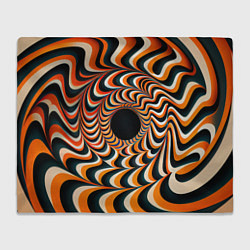 Плед флисовый Головокружительная оптическая иллюзия, цвет: 3D-велсофт