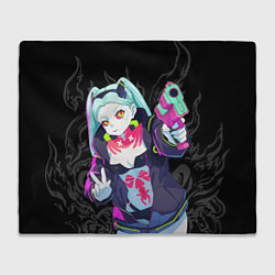 Плед флисовый Ребекка: Cyberpunk, цвет: 3D-велсофт