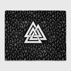 Плед флисовый Valknut runes pattern, цвет: 3D-велсофт