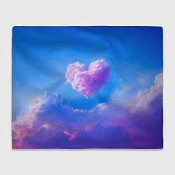 Плед флисовый Облако в форме сердца, цвет: 3D-велсофт