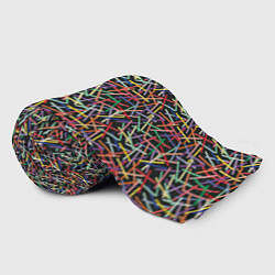 Плед флисовый Палочки разноцветные, цвет: 3D-велсофт — фото 2