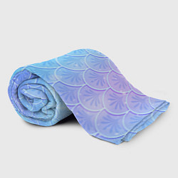 Плед флисовый Голубая чешуя русалки - паттерн, цвет: 3D-велсофт — фото 2