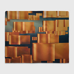Плед флисовый Золотые геометрические слитки, цвет: 3D-велсофт