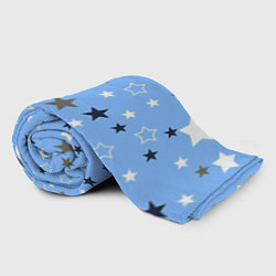 Плед флисовый Звёзды на голубом фоне, цвет: 3D-велсофт — фото 2
