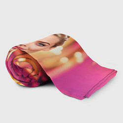 Плед флисовый Нейросеть - Барби Марго Робби, цвет: 3D-велсофт — фото 2