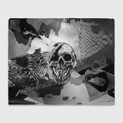 Плед Череп монстра - fangs - glitch