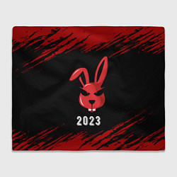 Плед флисовый 2023 Кролик суровый, цвет: 3D-велсофт