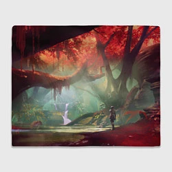 Плед флисовый Destiny пейзаж джунглей, цвет: 3D-велсофт