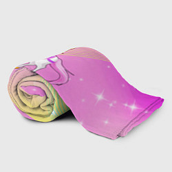 Плед флисовый Принцесса с золотыми волосами на лошади, цвет: 3D-велсофт — фото 2