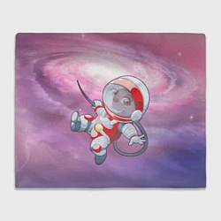 Плед флисовый Обезьянка в космосе, цвет: 3D-велсофт