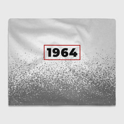 Плед флисовый 1964 - в красной рамке на светлом, цвет: 3D-велсофт