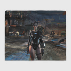 Плед флисовый Fallout 4 - бронированный купальник, цвет: 3D-велсофт