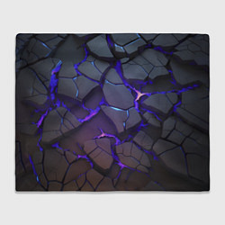 Плед флисовый Светящаяся неоновая лава, цвет: 3D-велсофт