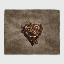 Плед флисовый Стимпанк сердце, цвет: 3D-велсофт