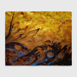 Плед флисовый Абстрактное жидкое золото, цвет: 3D-велсофт