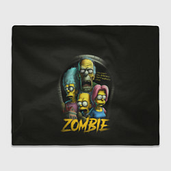 Плед флисовый Simpsons zombie, цвет: 3D-велсофт