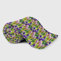 Плед флисовый Весенние крокусы, цвет: 3D-велсофт — фото 2