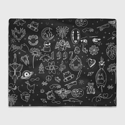 Плед флисовый 1997 - tattoo паттерн, цвет: 3D-велсофт
