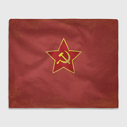 Плед флисовый Советская звезда, цвет: 3D-велсофт