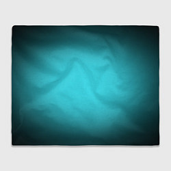 Плед флисовый Кислотный голубой с градиентом, цвет: 3D-велсофт