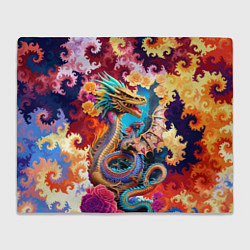 Плед флисовый Japan dragon - irezumi - tattoo - art, цвет: 3D-велсофт