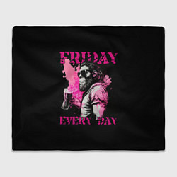 Плед флисовый Пятничный древний человек, цвет: 3D-велсофт