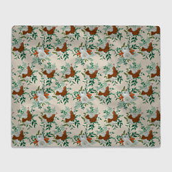 Плед флисовый Roses and cones, цвет: 3D-велсофт