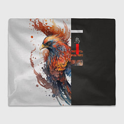 Плед флисовый Летящая птичка, цвет: 3D-велсофт