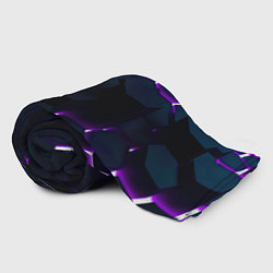 Плед флисовый Неоновые соты с подсветкой, цвет: 3D-велсофт — фото 2