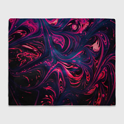Плед флисовый Неоновые краски во тьме, цвет: 3D-велсофт