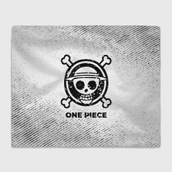 Плед флисовый One Piece с потертостями на светлом фоне, цвет: 3D-велсофт