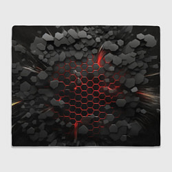 Плед флисовый Взрыв объемных плит, цвет: 3D-велсофт