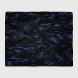 Плед флисовый Абстракция синего, цвет: 3D-велсофт