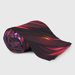 Плед флисовый Красно-черная текстура, цвет: 3D-велсофт — фото 2
