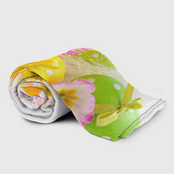 Плед флисовый Пасхальные яйца и цветы, цвет: 3D-велсофт — фото 2
