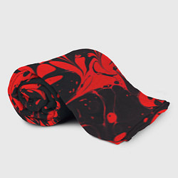 Плед флисовый Красно-черный узор, цвет: 3D-велсофт — фото 2