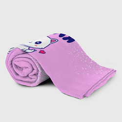 Плед флисовый Галя кошечка с сердечком, цвет: 3D-велсофт — фото 2
