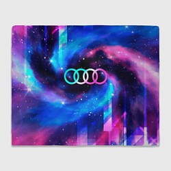 Плед флисовый Audi неоновый космос, цвет: 3D-велсофт