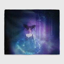 Плед флисовый Ведьма со звездной пылью в старом замке, цвет: 3D-велсофт