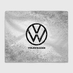 Плед флисовый Volkswagen с потертостями на светлом фоне, цвет: 3D-велсофт