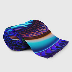 Плед флисовый Неоновый водоворот, цвет: 3D-велсофт — фото 2