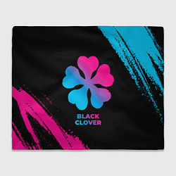 Плед флисовый Black Clover - neon gradient, цвет: 3D-велсофт